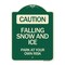 Signmission Caution Falling Snow and Ice Park Your Own Risk Heavy-Gauge Aluminum Sign, 24" x 18", G-1824-24283 A-DES-G-1824-24283 - alternate 1